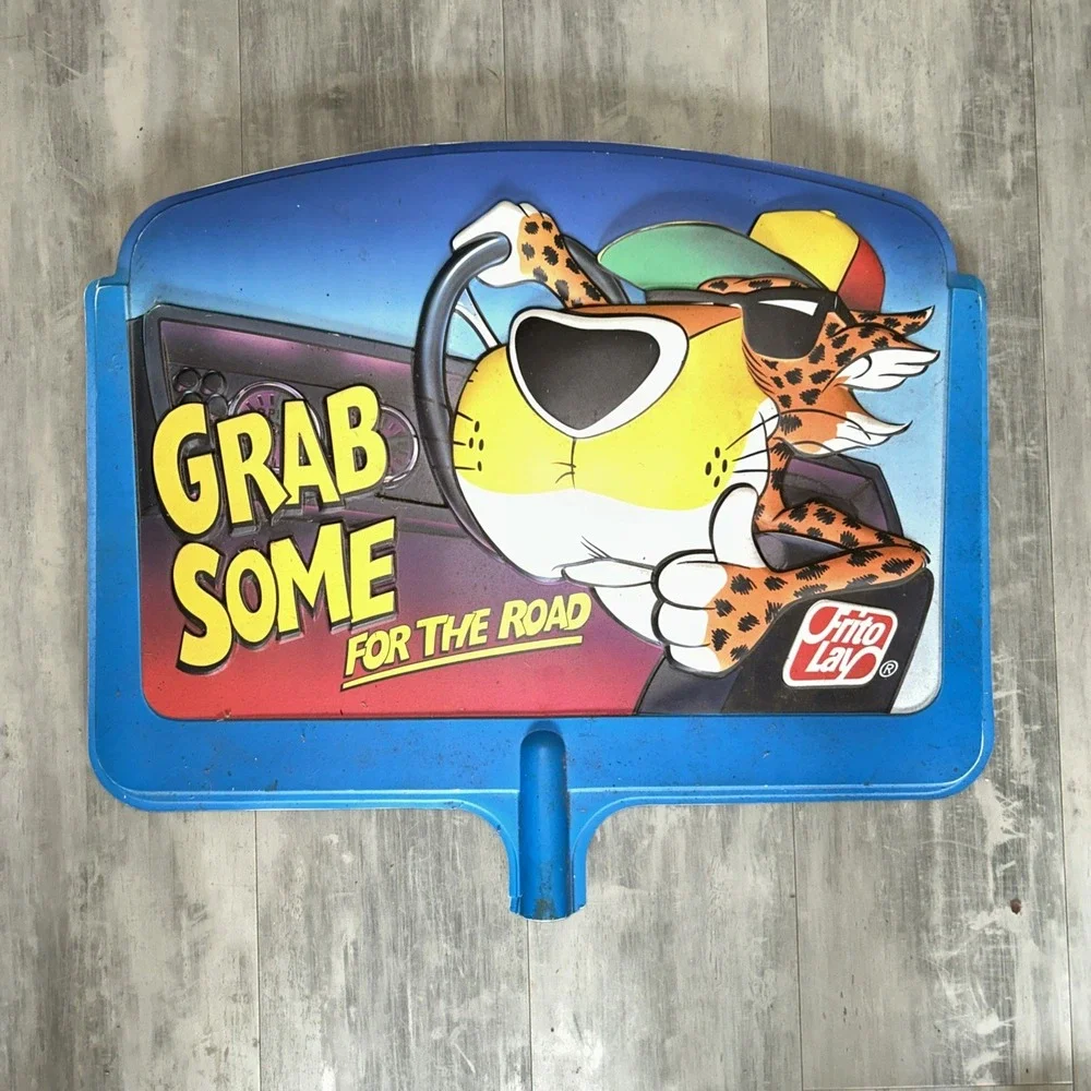 Vintage Frito-Lay Chester Cheetah Cheetos Advertising Plastic Store Display Sign